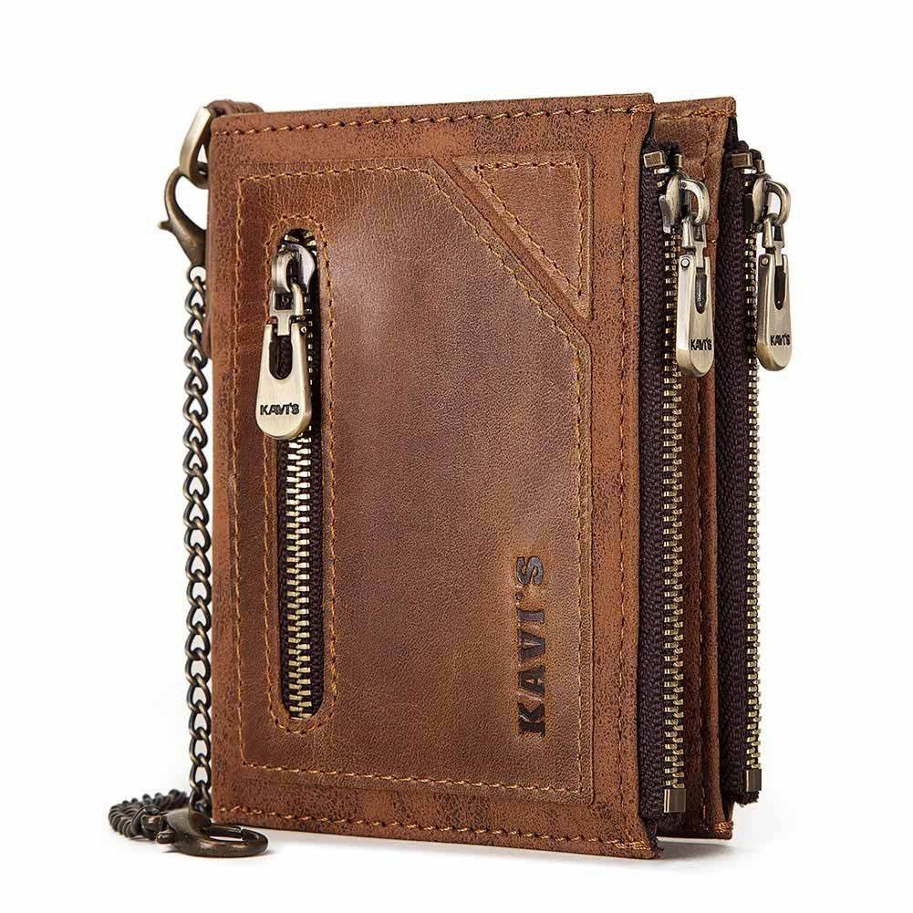 Men's Wallet Anti-theft Swiping RFID Leather Wallet Multifunctional - Mubimart