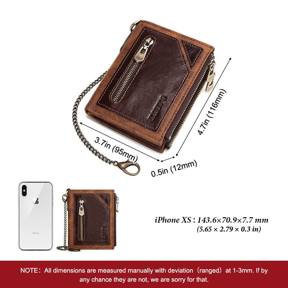 Men's Wallet Anti-theft Swiping RFID Leather Wallet Multifunctional - Mubimart