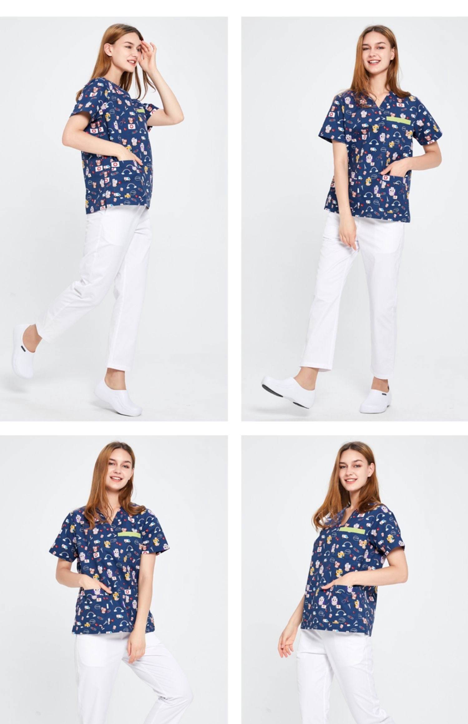 Dental Clinic Printed Work Clothes - Mubimart