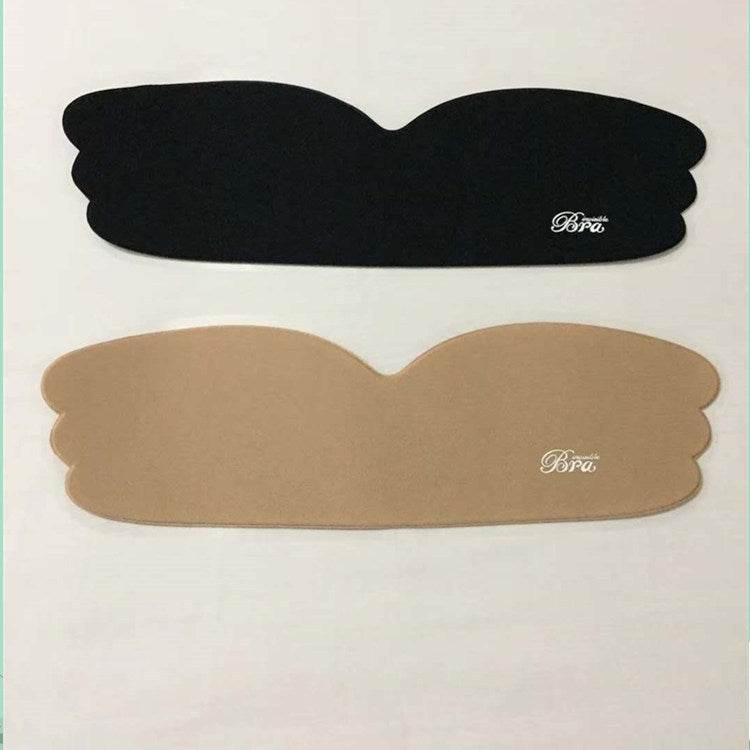 One-piece chest stickers breathable no steel ring invisible bra gathered a word strapless invisible underwear - Mubimart