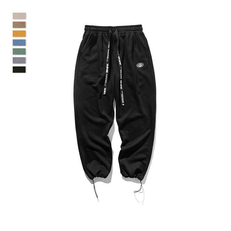 Men's drawstring knit stretch sweatpants - Mubimart