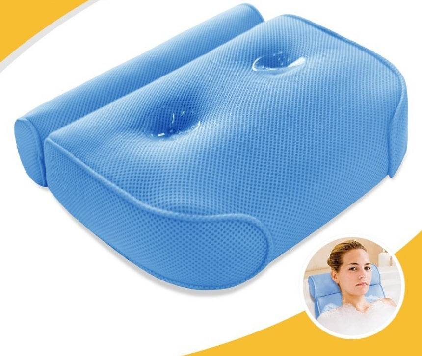 Bathtub pillow pillow cushion pillow pillow massage bathtub pillow with suction cup anti-skid bath cushion head - Mubimart