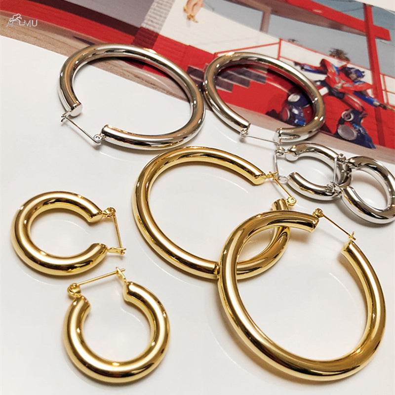 Ring hoop earrings - Mubimart