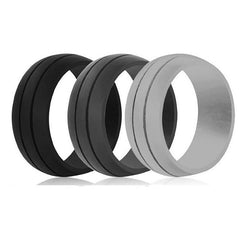 Wide double slot silicone ring