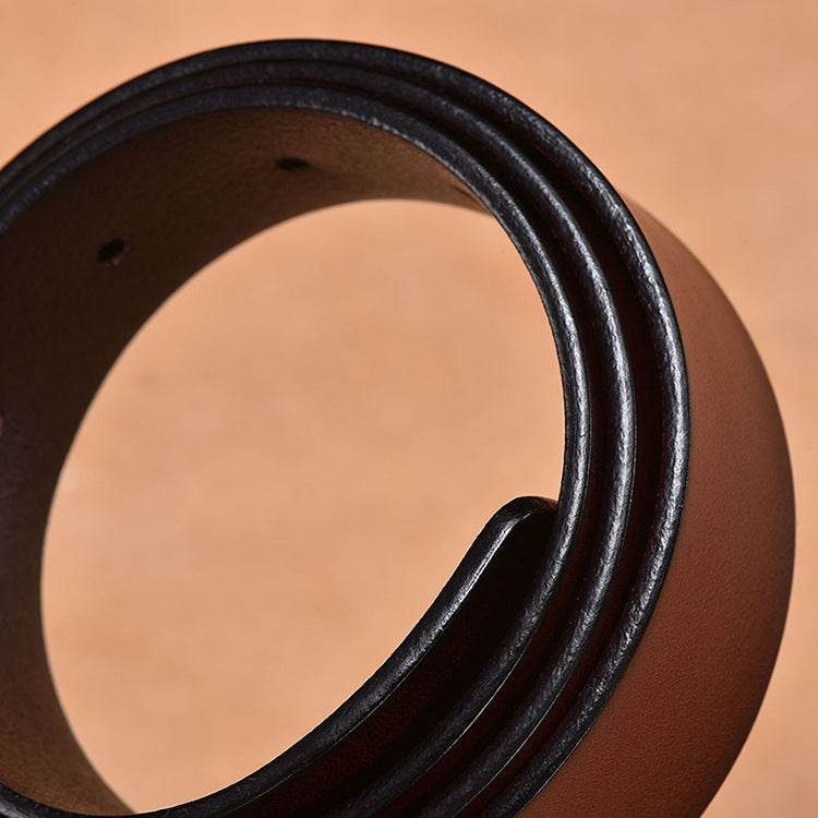 Vintage belt pin buckle belt - Mubimart