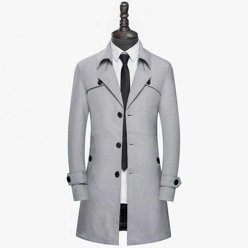 Slim handsome coat trench coat - Mubimart