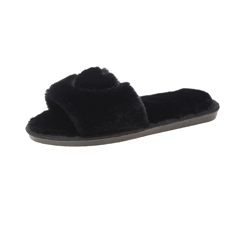 Plush slippers for women - Mubimart -  