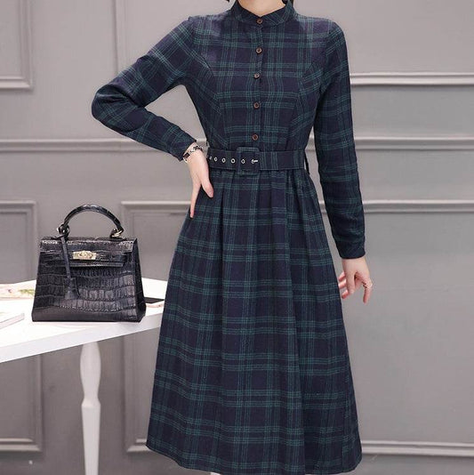 Long sleeve shirt dress - Mubimart