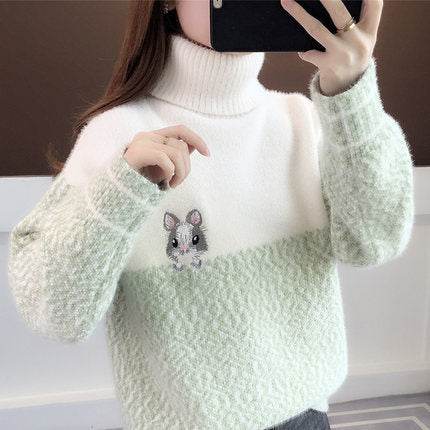 Turtleneck ladies sweater - Mubimart