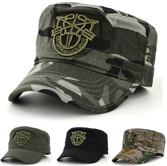 Camouflage military cap flat hat - Mubimart