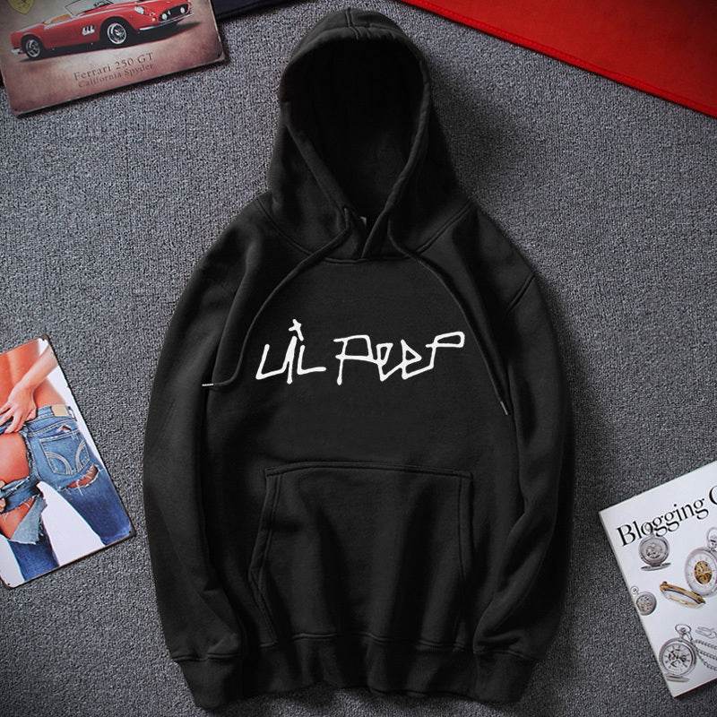 Cool Men Hip Hop Streetwear Top Cotton Fleece Sweatshirt - Mubimart
