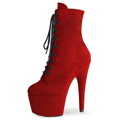 Super High Heels Stiletto Suede Lace Up Low Boots