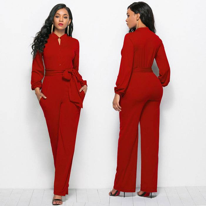Fat woman plus large size jumpsuit - Mubimart