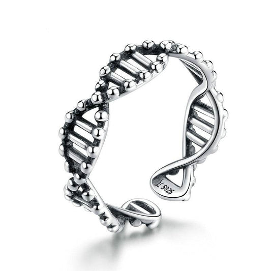 DNA sterling silver ring - Mubimart