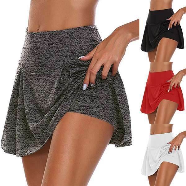 Skirted Biker-Shorts Scrunch Cycling Butt Marathon Running - Mubimart