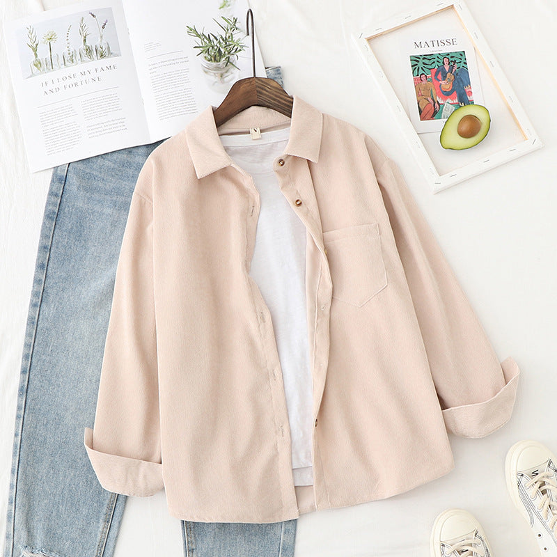 Loose long sleeve shirt jacket