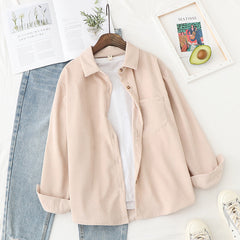 Loose long sleeve shirt jacket