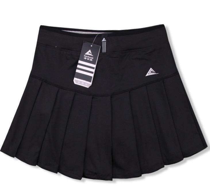 New Girls Tennis Skirts with Safety Shorts , Quick Dry Women Badminton Skirt - Mubimart