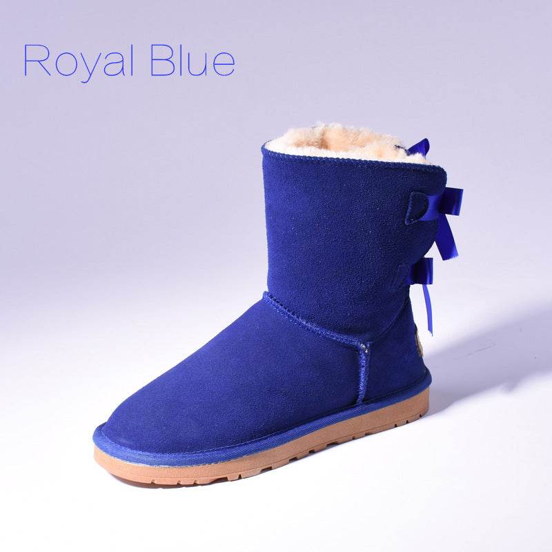 High Quality SALE Women Australia Snow Boots Warm Fur Baileys Bow Boots Women Winter Boots Snow Boots Big Size - Mubimart