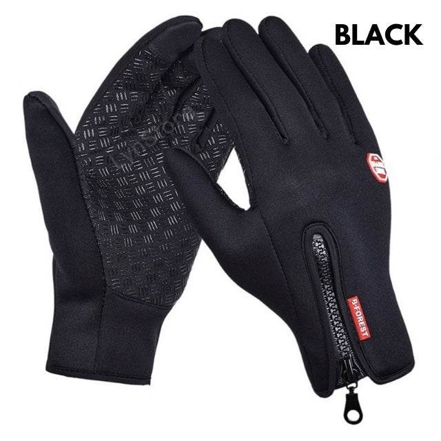 Winter Gloves Touch Screen Riding Motorcycle Sliding Waterproof Sports Gloves With Fleece - Mubimart