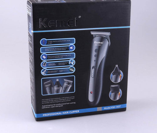 KEMEI All In1 Rechargeable Hair Clipper For Men Waterproof Wireless Electric Shaver Beard Nose Ear Shaver Hair Trimmer Tool - Mubimart