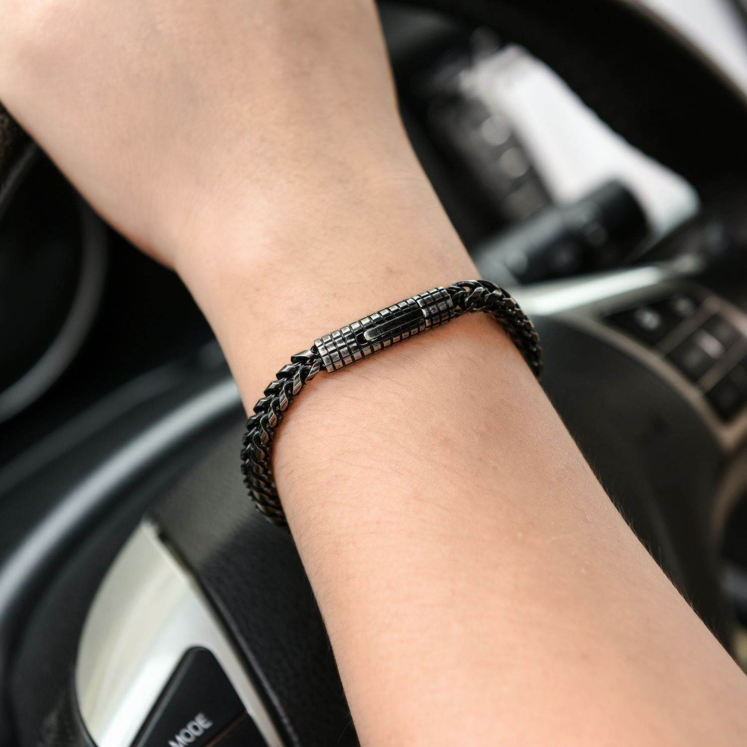 Custom Stainless Steel Vintage Mens Bracelet - Mubimart
