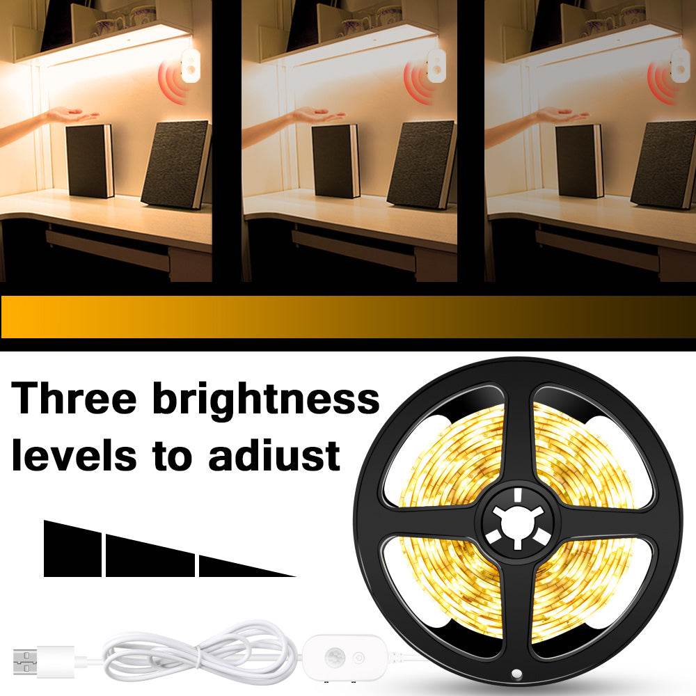 Cabinet light sensor light with soft light with waterproof led light bar - Mubimart