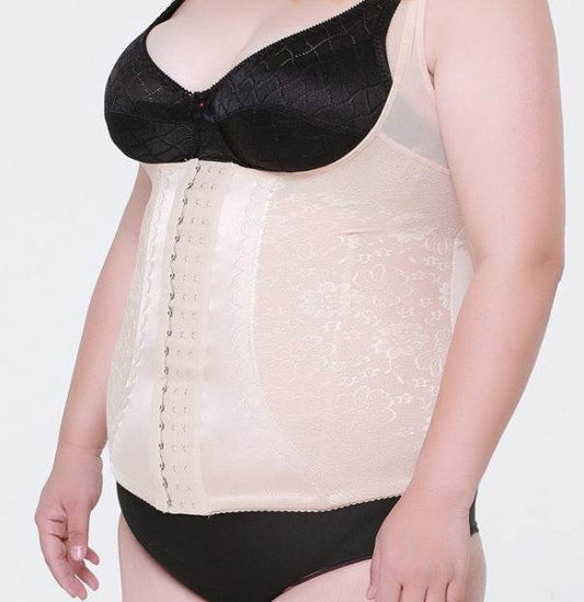 Large Plus Size Women's Shaper Tops Underbust Corset Waist Trainer Corset Cincher Body Shaper Vest Belt Tummy Slimming Shapewear - Mubimart