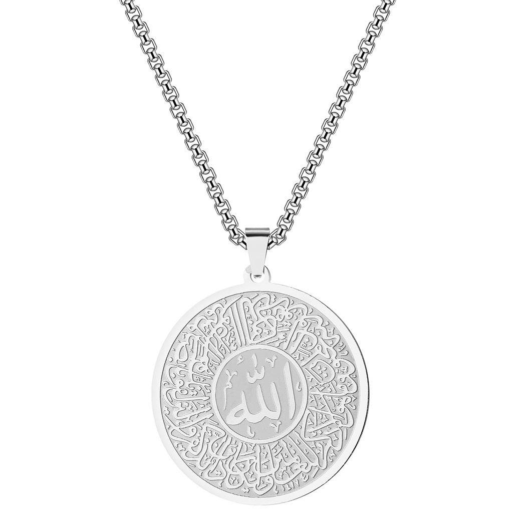 Men Calligraphy Necklace Accessories Jewellery - Mubimart