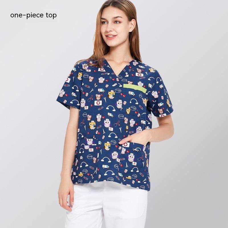 Dental Clinic Printed Work Clothes - Mubimart