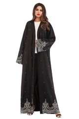 New Style Long-sleeved Embroidered Beaded Robe Women - Mubimart -  