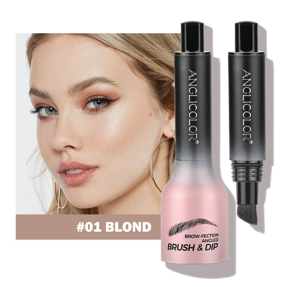 Brow-Fection Angled Liquid Brush Eyebrow Pencil Liquid Eyebrow Enhancer Easy To Color Long-Lasting Quick-Drying - Mubimart