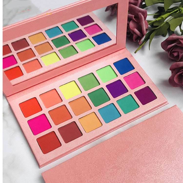 18 color eyeshadow palette square eyeshadow - Mubimart