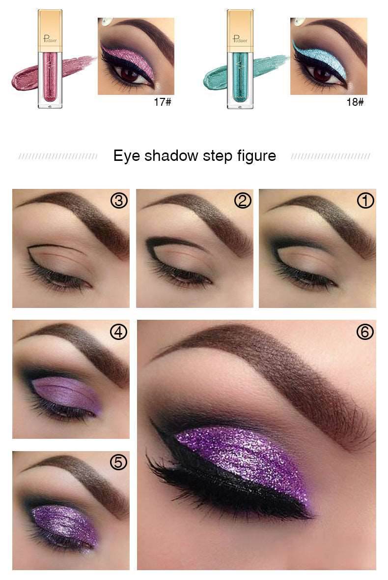 18-color glitter eyeshadow - Mubimart