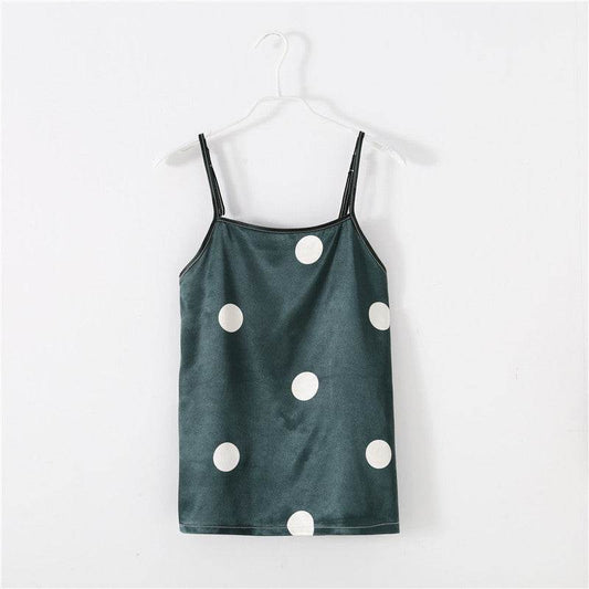Polka Dot Long Sleeve Pajama Set - Mubimart