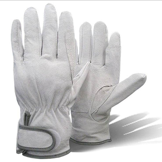 Pigskin protective gloves, electric welder, non-slip gloves, protective gloves - Mubimart