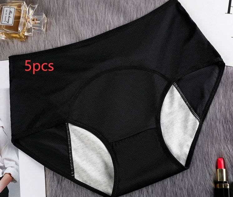 5PCS Menstrual Underwear Women Leak Proof Panties - Mubimart