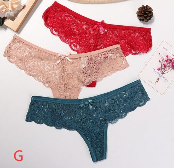 Woman Sexy Lace Thong - Mubimart -  