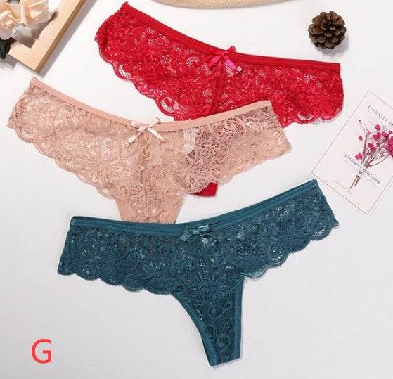 Woman Sexy Lace Thong - Mubimart