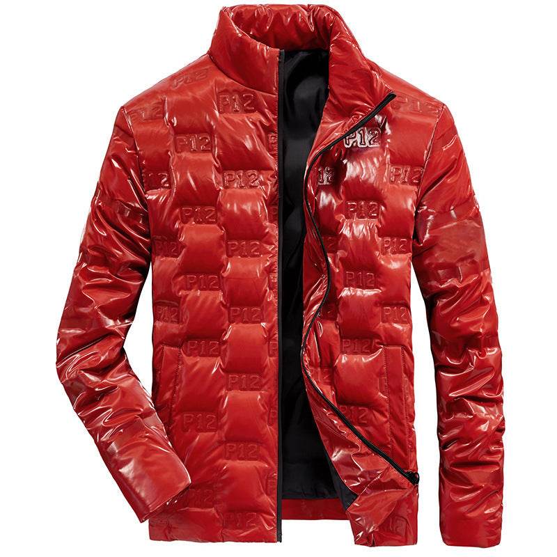 Men's winter casual men's down jacket solid color - Mubimart