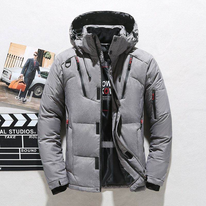Outdoor Windproof Hooded Jacket Leisure Sports Coat With Pockets Warm Mens Clothing - Mubimart