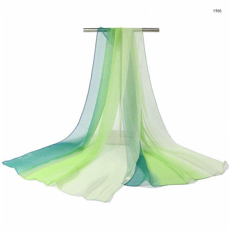 Gradient silk shawl - Mubimart