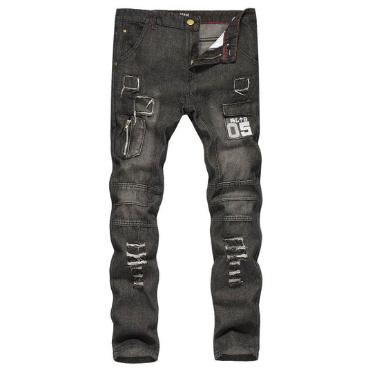 Slim-fit ripped jeans - Mubimart