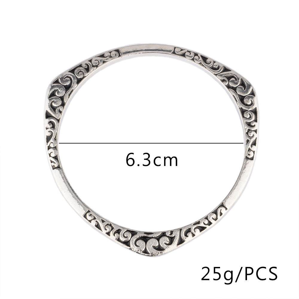 Silver bangle bracelet - Mubimart
