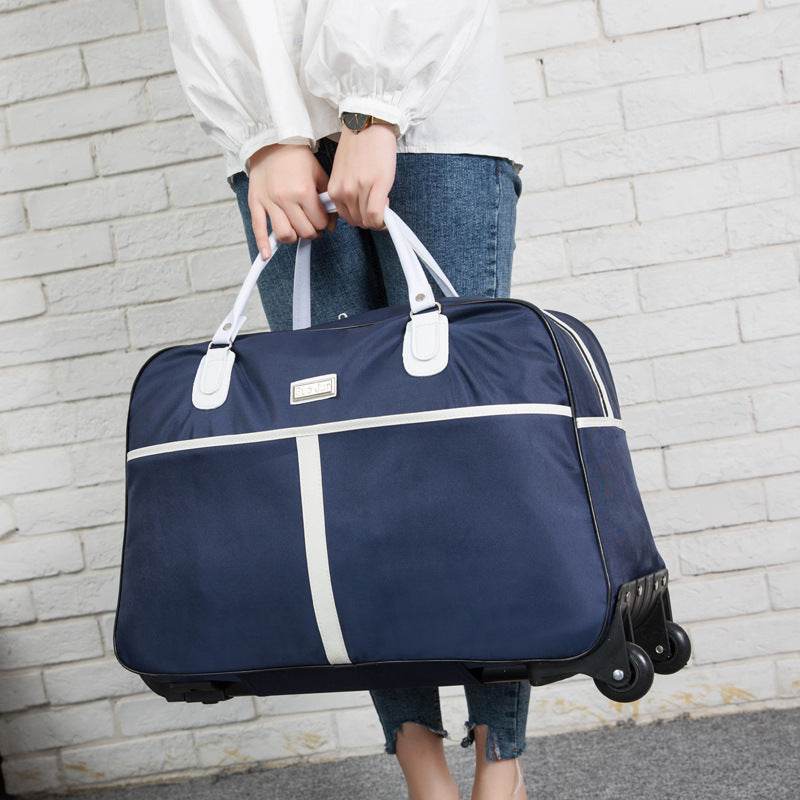 Large-Capacity Trolley Bag Portable Korean Short-Distance Travel Duffel Bag - Mubimart