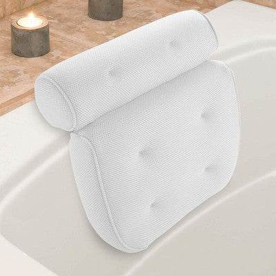 6 suction cups bath pillow 3D net bathtub pillow - Mubimart