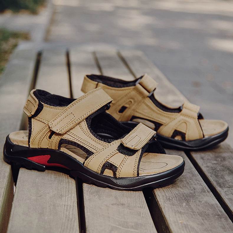 Outdoor Sandals Beach Leather Roman Sandals - Mubimart