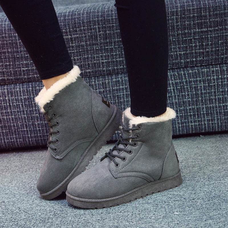Snow Boots Street Martin Short Boots Women - Mubimart