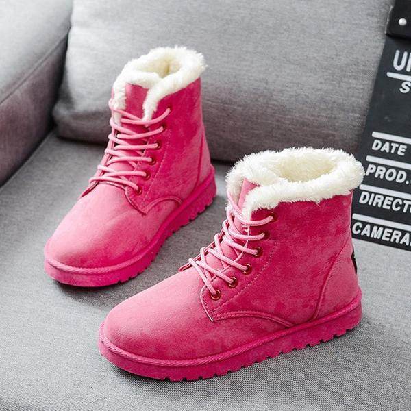 Snow boots with short tube plus velvet booties - Mubimart