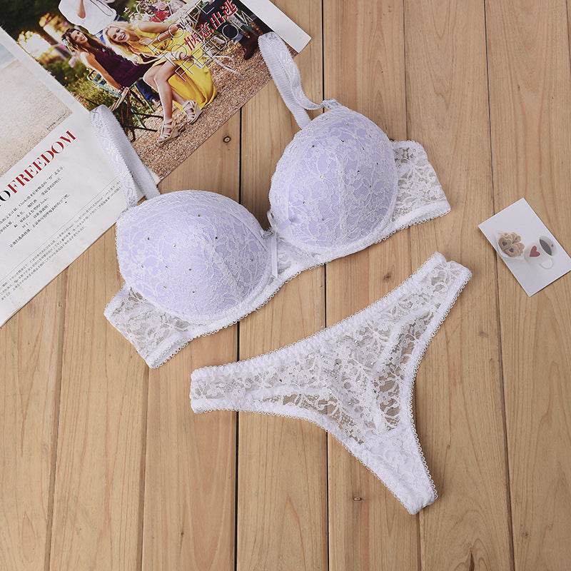 Thong Lace Bra Sexy Lingerie Bra Set - Mubimart